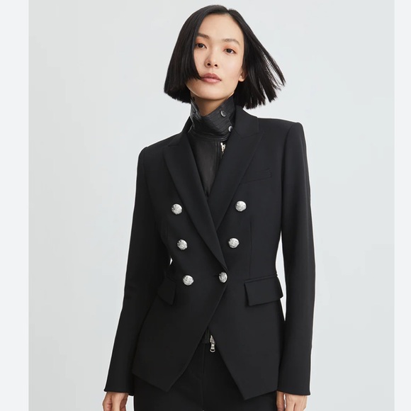 Veronica Beard black leather moto dickey - Picture 2 of 6